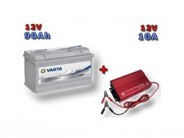 Výhodný set Trakčná batéria VARTA Dual Purpose 90Ah, 12V, 930090080 a multifunkční Nabíječky Fairstone ABC-1210D (930090080)