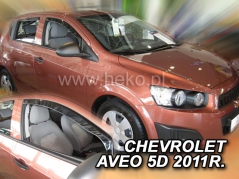 Deflektory na Chevrolet Aveo II hatchback, 4/5-dverová, r.v.: 2011 - (10534)