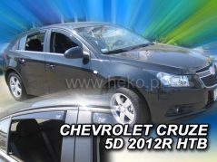 Deflektory na Chevrolet Cruze hatchback, 5-dverová (+zadné), r.v.: 2011 - (10537)