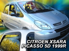 Deflektory na Citroen Xsara Picasso, 5-dverová (+zadné), r.v.: 1999 - 2010 (12219)