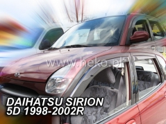 Deflektory na Daihatsu Sirion, 5-dverová (+zadné), r.v.: 1998 - 2005 (13210)