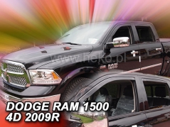 Deflektory na Dodge RAM 1500 IV, 4-dverová (+zadné), r.v.: 2009 - (13419)