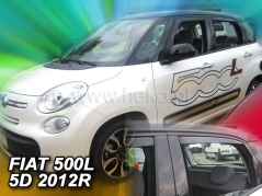 Deflektory na Fiat 500L, 5-dverová (+zadné), r.v.: 2012 - (15171)