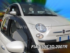 Deflektory na Fiat 500, 3-dverová, r.v.: 2007 - (15156)