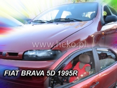 Deflektory na Fiat Brava, 5-dverová (+zadné), r.v.: 1995 - (15159)
