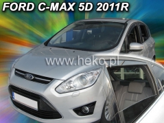 Deflektory na Ford C-Max, 5-dverová (+zadné), r.v.: 2011 - (15292)