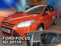 Deflektory na Ford Focus III, 4-dverová (+zadné), r.v.: 2011 - 2018 (15295)