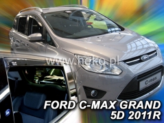 Deflektory na Ford Grand C-Max, 5-dverová (+zadné), r.v.: 2011 - (15293)