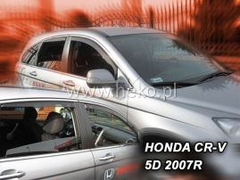 Deflektory na Honda CR-V III, 5-dverová (+zadné), r.v.: 2007 - 2012 (17142)