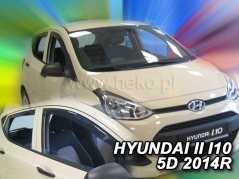 Deflektory na Hyundai i10 II, 5-dverová (+zadné), r.v.: 2014-2019 (17278)