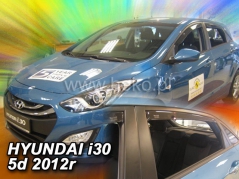 Deflektory na Hyundai i30 II hatchback, 5-dverová (+zadné), r.v.: 2012 - 2017 (17274)