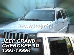 Deflektory na Jeep Grand Cherokee, 5-dverová (+zadné), r.v.: 1993 - 1999 (19106)