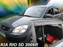 Deflektory na Kia Rio II hatchback, 5-dverová (+zadné), r.v.: 2005 - 2011 (20149)