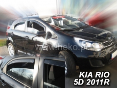 Deflektory na Kia Rio III hatchback, 5-dverová (+zadné), r.v.: 2011 - 2017 (20153)