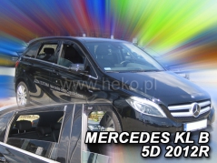 Deflektory na Mercedes Class B W246, 5-dverová (+zadné), r.v.: 2011-2019 (23278)
