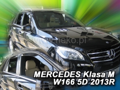 Deflektory na Mercedes Class M W166, 5-dverová (+zadné), r.v.: 2011 - 2019 (23284)