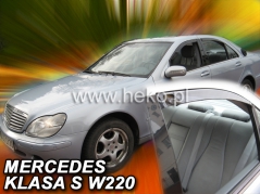 Deflektory na Mercedes Class S W220, 4-dverová (+zadné), r.v.: 1999 - 2005 (23272)