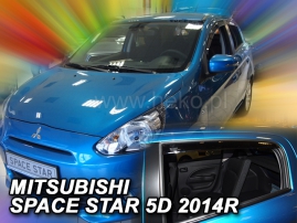 Deflektory na Mitsubishi Space Star, 5-dverová (+zadné), r.v.: 2014 - (23372)