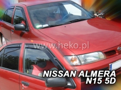 Deflektory na Nissan Almera N15, 4/5-dverová (+zadné), r.v.: 1995 - 2000 (24270)