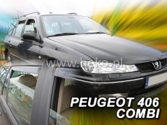 Deflektory na Peugeot 406 combi, 5-dverová (+zadné), r.v.: 1995 - (26136)