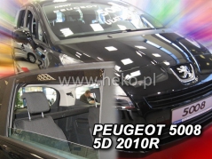 Deflektory na Peugeot 5008, 5-dverová (+zadné), r.v.: 2009 - 2017 (26142)