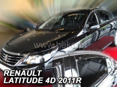 Deflektory na Renault Latitude, 4-dverová (+zadné), r.v.: 2011 - (27182)