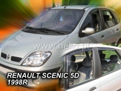 Deflektory na Renault Scenic, 5-dverová (+zadné), r.v.: 1996 - 2003 (27172)