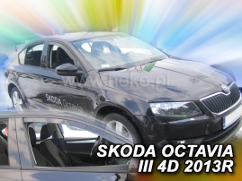 Deflektory na Škoda Octavia III, 5-dverová, 2013-2020 (predné) (28338)
