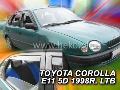 Deflektory na Toyota Corolla E11, 5-dverová (+zadné), r.v.: 1997 - 2001 (29614)