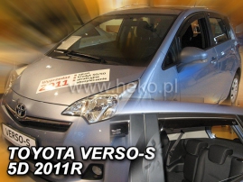 Deflektory na Toyota Verso S, 5-dverová (+zadné), r.v.: 2011 - (29624)