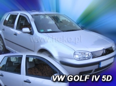 Deflektory na Volkswagen Golf IV hatchback/combi, 5-dverová (+zadné), r.v.: 1997 - 2004 (31132)