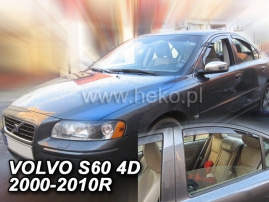Deflektory na Volvo S60, 4-dverová (+zadné), r.v.: 2000 - 2010 (31218)
