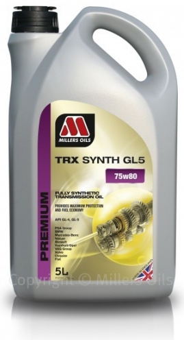 Millers Oils TRX Synth 75W-80 GL5 5L (MI77655)