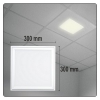 Stropné LED svietidlo, 300x300x15mm, 18W, 80LED, 1150lm (YT-81941)