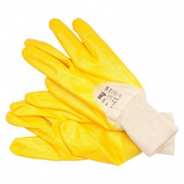 Pracovné rukavice pogumované veľ. 9, bavlna/nitril (YT-74085)