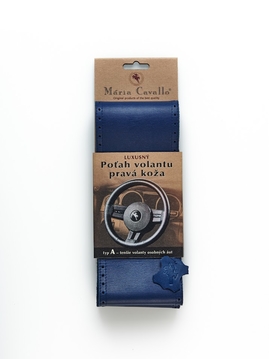 Kožený poťah volantu Mária Cavallo modrý (30183-1-1-1-1)