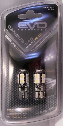 LED žiarovky EVO T10 9LED 12V Canbus, biele (EV93147)