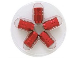 Šesťhranné hliníkové čapičky na ventily červené ks (4006975)