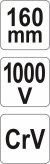 Kliešte kombinované 160 mm VDE (1000V) (YT-21151)