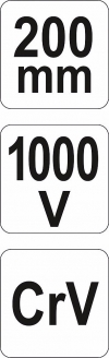 Kliešte kombinované 200 mm VDE (1000V) (YT-21153)