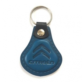 Kožená kľúčenka Citroen modrá (AUTO123-925-404)