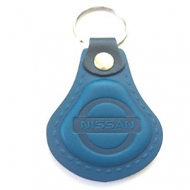 Kožená kľúčenka Nissan modrá (AUTO123-924-993)