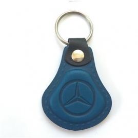 Kožená kľúčenka Mercedes modrá (AUTO123-924-986)