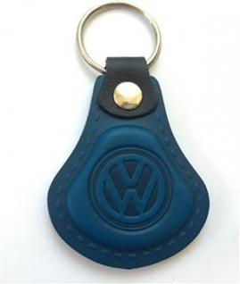 Kožená kľúčenka Volkswagen modrá (AUTO123-925-019)