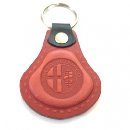 Kožená kľúčenka Alfa Romeo červená (AUTO123-924-966)