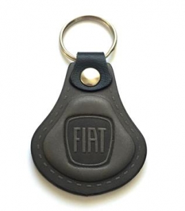 Kožená kľúčenka Fiat šedá (AUTO123-924-976)