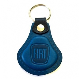 Kožená kľúčenka Fiat modrá (AUTO123-924-975)