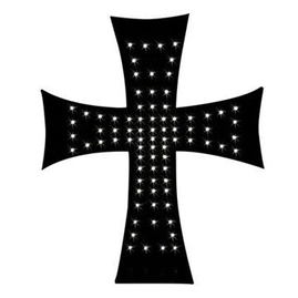 Dekorácia - svetelný kríž biely 24V (98551)