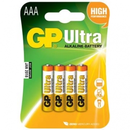 Batéria GP 24AU R03 BL 1,5V (mikrotužka, AAA)  4ks v balení (B1911)