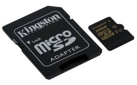 Kingston 32GB Micro SecureDigital (SDHC) Card Gold, UHS-I, 90r/45w + SD adapter (KINGSTON32GOLD)